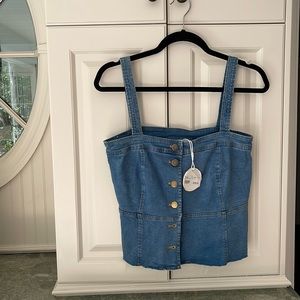 Denim brand new top
